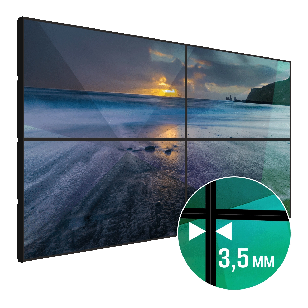 Видеостена LigaSmart 2x2 3,5 мм