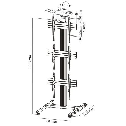 Напольная стойка CS Triple для видеостены