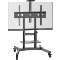 Мобильная стойка ONKRON для телевизора с кронштейном 50"-90", чёрная TS1891