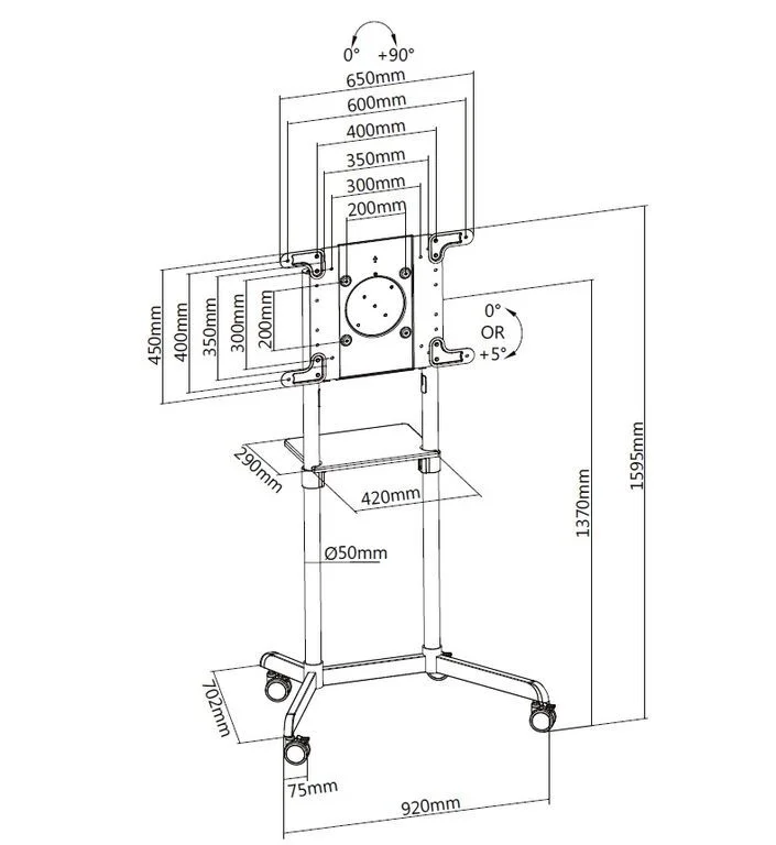Напольная мобильная стойка Digis DSM-P566