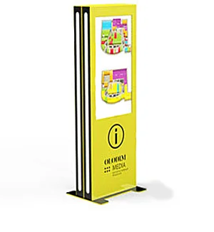 Двусторонняя информационная сенсорная стойка Olodim media STATUS DOUBLE 43