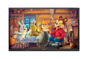 Интерактивная панель с диагональю 75 дюймов, разрешением UHD 4K 3840x2160, количество касаний 20