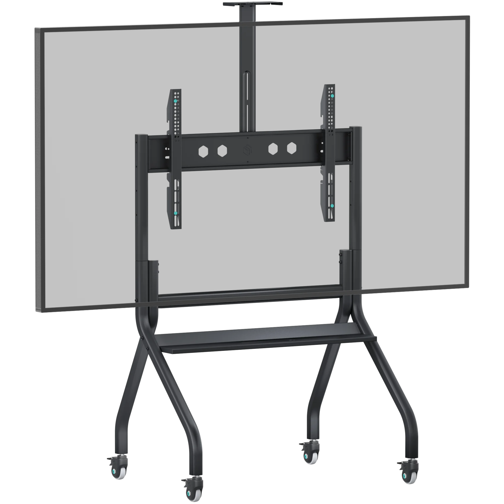 Мобильная стойка ONKRON для Телевизора и Интерактивной панели с кронштейном 60"-120", чёрная TS2080