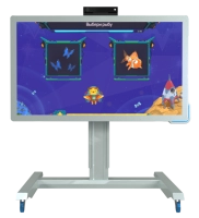 Интерактивный комплекс с применением профессиональной панели и сенсора Kinect. Комплекс развивает у детей: уверенность в себе,интеллект,координацию,память,воображение,реакцию,физическое состояние.