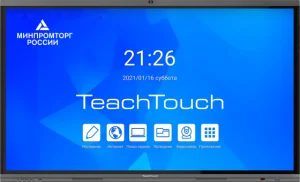 Интерактивная панель с диагональю 86 дюймов, разрешением 4K UHD 3840x2160, 20 одновременных касаний