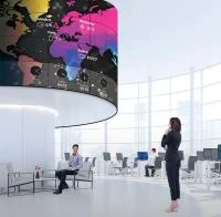 Изогнутая видеостена LG 55EF5K 4х4