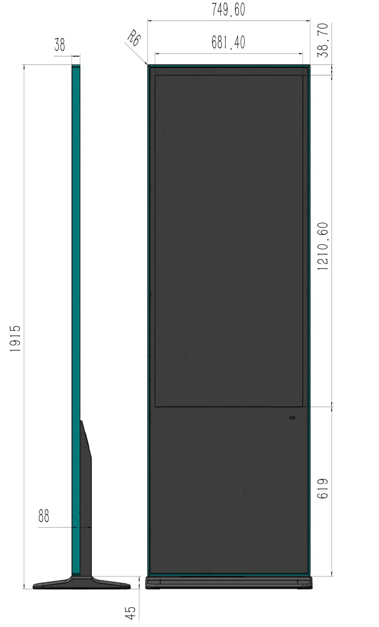 Сенсорная информационная стойка FLAME F55KT-OPS