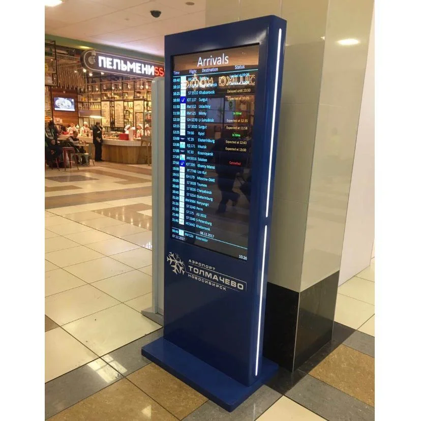 Интерактивный сенсорный киоск Elementos Premium 55" сверхтонкий с фасадным стеклом