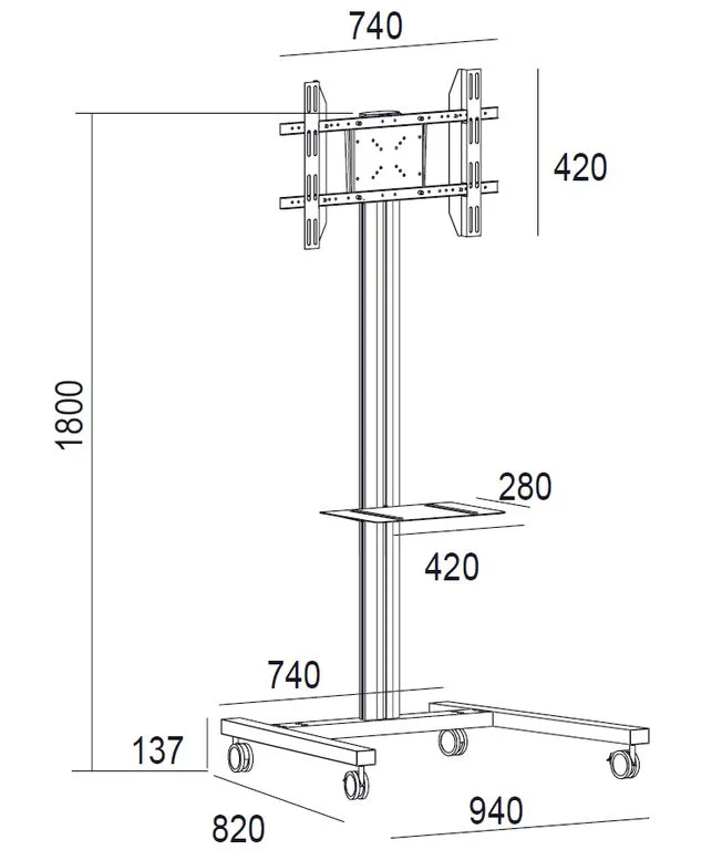 Напольная мобильная стойка Digis DSM-P174C