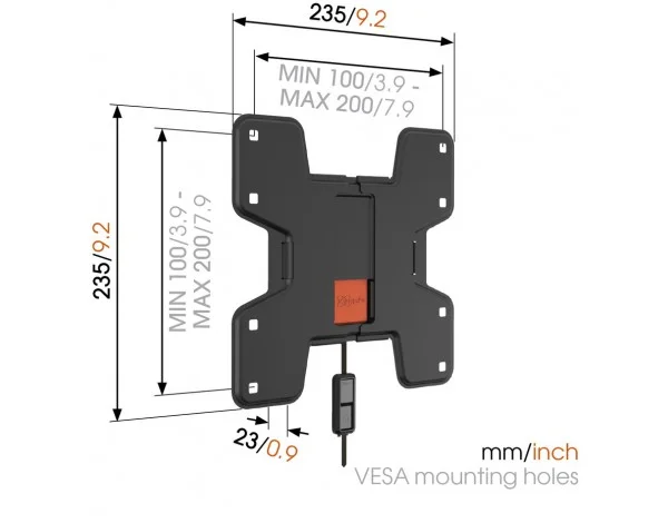 Vogel's WALL 2005 Фиксированный кронштейн (пластина) для размера 17-26"