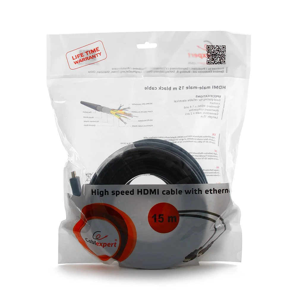 Кабель HDMI-HDMI 15.0 метров, v1.4, Cablexpert