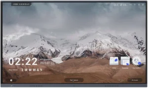 Интерактивная панель с диагональю 65 дюймов со встроенным OPS, разрешением 4К Ultra HD (3840×2160) 60 Hz, яркостью 400 кд/м2 и поддержкой до 40 одновременных касаний