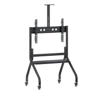 Мобильная стойка ONKRON для Телевизора и Интерактивной панели с кронштейном 60"-120", чёрная TS2080