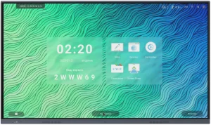 Интерактивная панель с диагональю 75 дюймов со встроенным OPS , разрешением 4К Ultra HD, яркостью 400 кд/м2 и поддержкой до 40 одновременных касаний