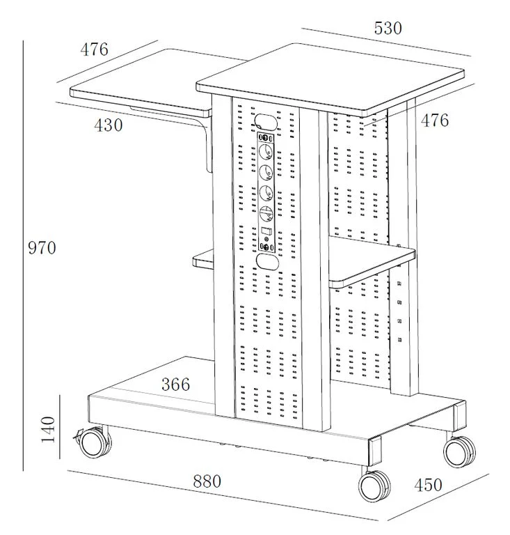 Столик для оборудования DIGIS DSTT
